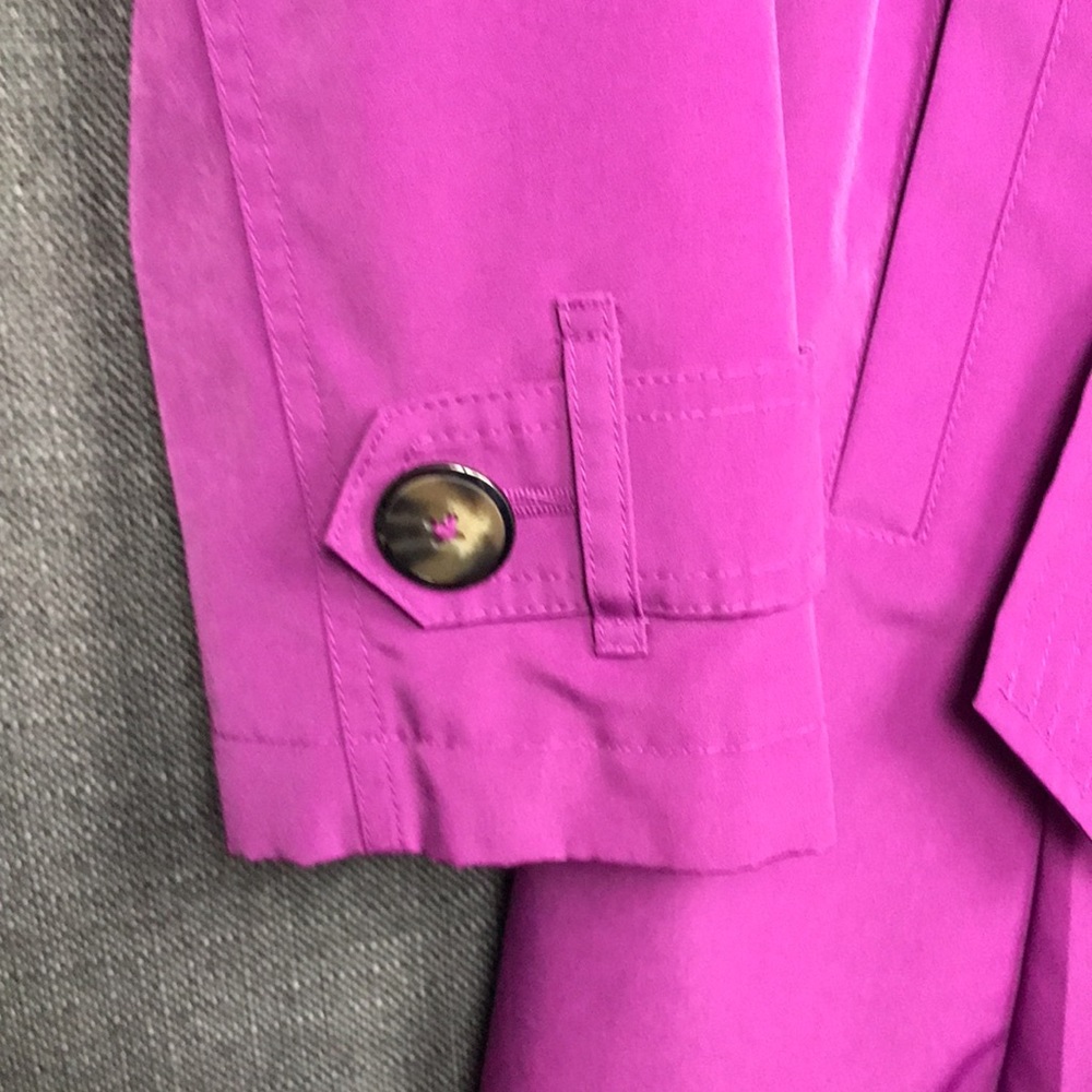 London Fog Trench Coat Magenta / Purple Size Small - Picture 7 of 16